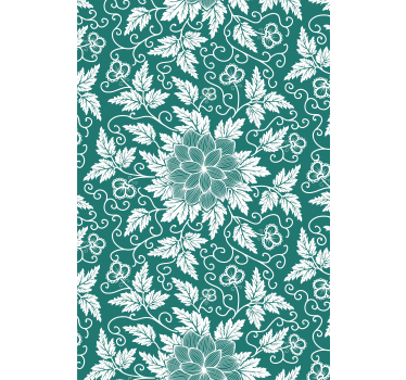 Living room wallpaper old fashioned floral design - TenStickers