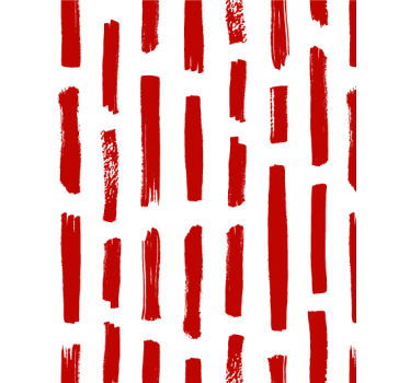 Living room wallpaper in red and white stripe - TenStickers