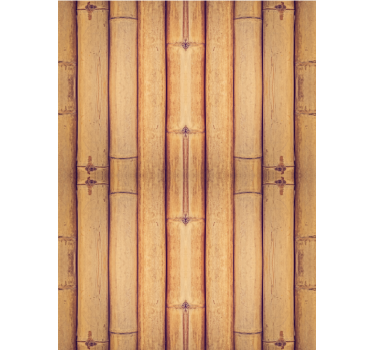 Living room wallpaper with bamboo wood texture effect - TenStickers