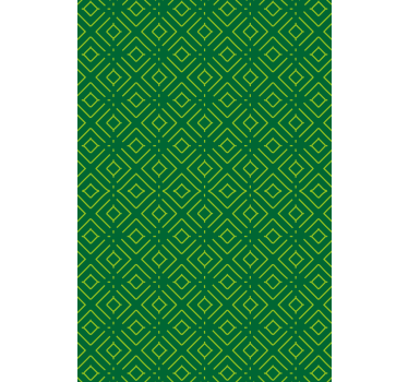 Living room wallpaper geometric green design - TenStickers