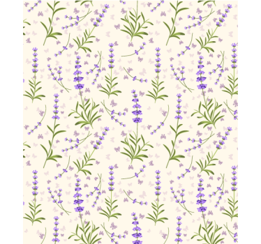 Living room wallpaper lavender floral design - TenStickers