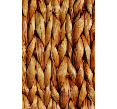 Living room wallpaper braided natural mat - TenStickers