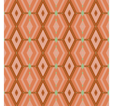 Living room wallpaper geometric hexagon design - TenStickers