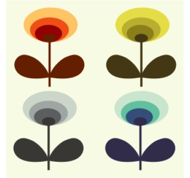 Vintage wallpaper from the 70s - TenStickers