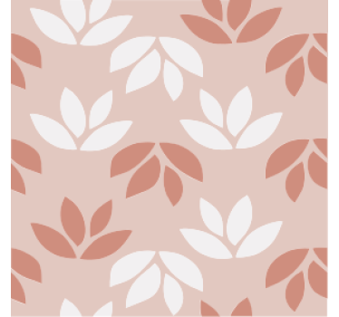 Vintage wallpaper rose floral leaf pink coaster - TenStickers