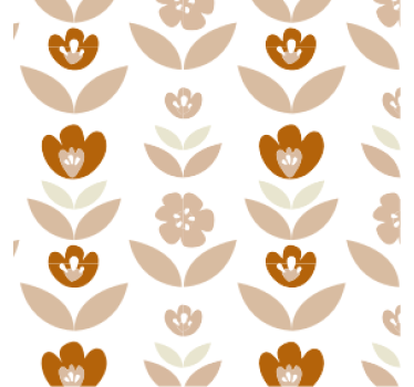 Vintage wallpaper 70s floral design - TenStickers