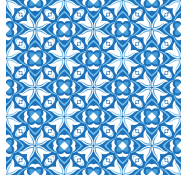 Vintage wallpaper in modern blue vase hampton style - TenStickers