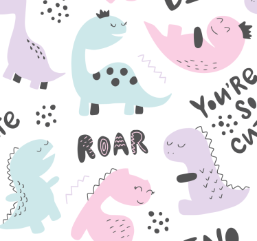 Dinosaurs wallpaper princess dino - TenStickers