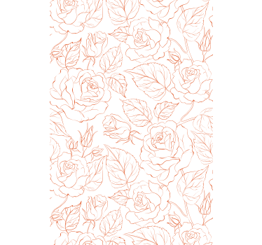 Living room wallpaper with delicate rose patterns - TenStickers