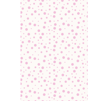 Teenage bedroom wallpaper in pink dotted patterns - TenStickers