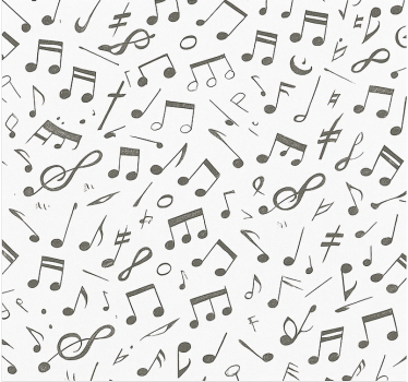 Teenage bedroom wallpaper music notes pattern - TenStickers