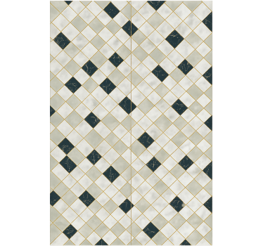 Living room wallpaper in grey tones of cement tiles - TenStickers