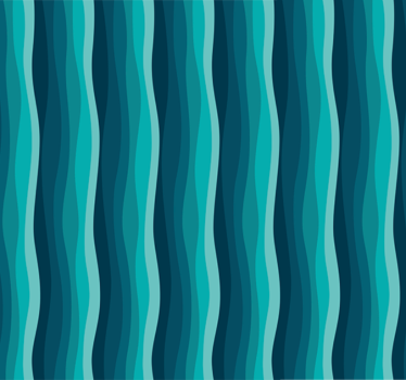 Living room wallpaper serene blue waves - TenStickers