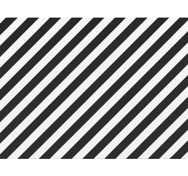 Living room wallpaper classic black and white stripes - TenStickers