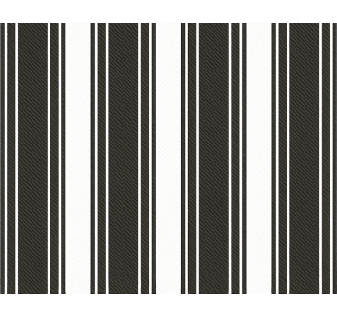 Living room wallpaper vintage black and white stripes - TenStickers