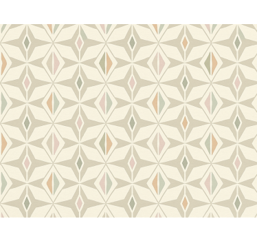 Living room wallpaper in colorful geometric design - TenStickers