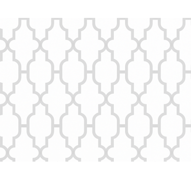 Living room wallpaper grey geometric design - TenStickers