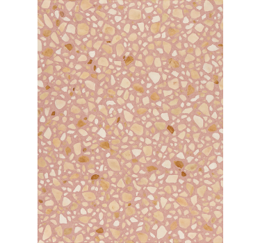 Stone wallpaper rose earth terrazzo - TenStickers