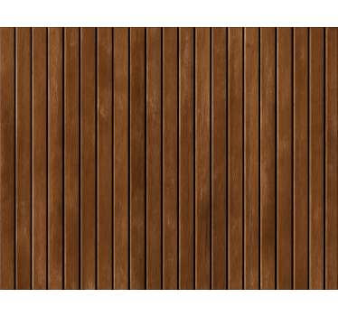 Living room wallpaper dark brown vertical wood planks - TenStickers