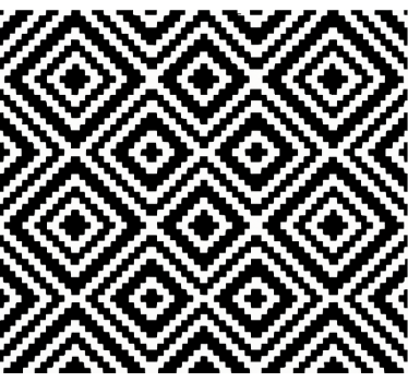 Living room wallpaper black and white square pattern - TenStickers