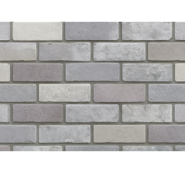 Living room wallpaper light grey bricks - TenStickers