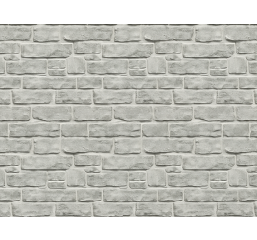 Living room wallpaper realistic grey stone effect - TenStickers