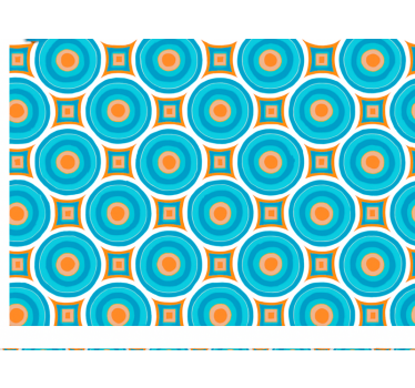 Living room wallpaper abstract blue circle patterns - TenStickers