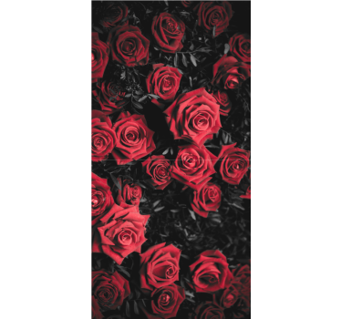 Flower wallpaper beautiful red roses design - TenStickers