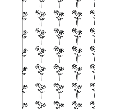 Flower wallpaper pair of roses minimalist design - TenStickers