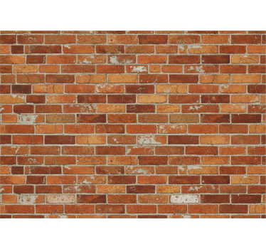 Industrial wallpaper orange brick design - TenStickers