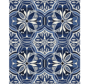 Navy wallpaper navy fabric design - TenStickers