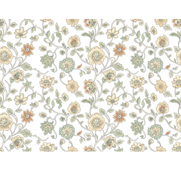 Rustic wallpaper decent light flower design - TenStickers