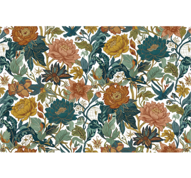 Flower wallpaper inspired by travel themes - TenStickers