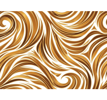 Vintage wallpaper golden fur pattern - TenStickers