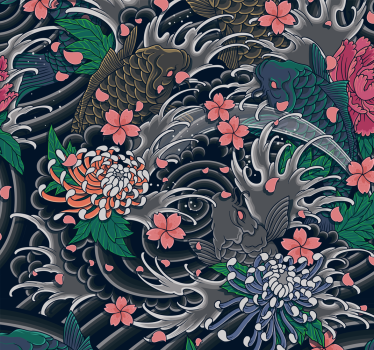 Kitchen Wallpaper Oriental Style - TenStickers