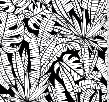Tropical leaves Forest Wallpaper - TenStickers