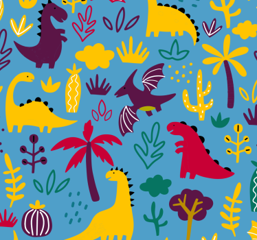 Animal Wallpaper Happy Dinossaurs - TenStickers