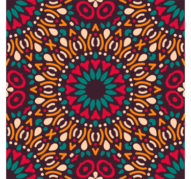 Colourful mandala Bedroom Wallpaper - TenStickers