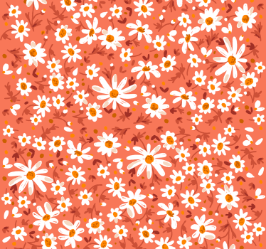 70's daisy pattern Nature Wallpaper - TenStickers