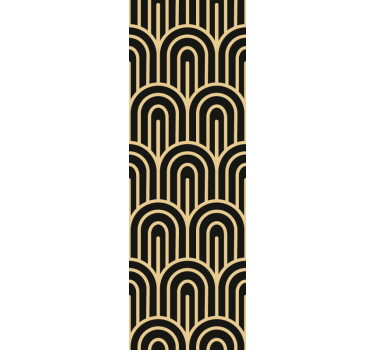Golden deco patterns Tile Effect Wallpaper - TenStickers