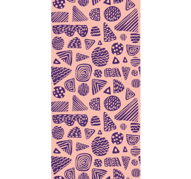 Living room wallpaper geometric shapes collection - TenStickers
