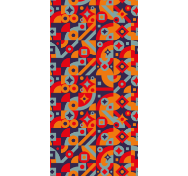 Geometric Motifs vintage wallpaper - TenStickers