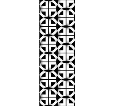 3D black and white Living Room Wallpaper - TenStickers