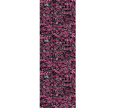 Pink and black graffiti Wallpaper paintings - TenStickers