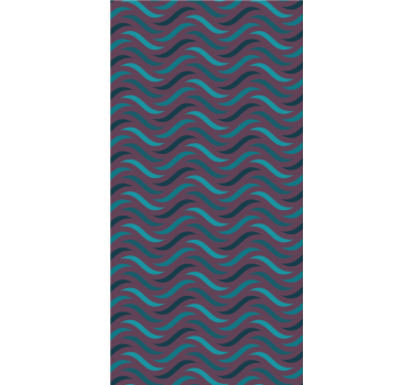 Wavy Pattern living room wallpaper - TenStickers