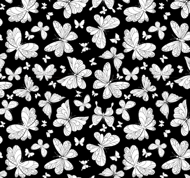 Black butterflies bedroom wallpaper - TenStickers
