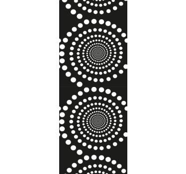 Teenage bedroom wallpaper concentric dots - TenStickers