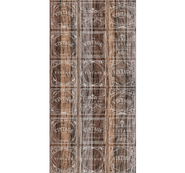 Stamped Barrels vintage wallpaper - TenStickers