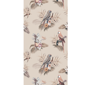 Macaw tropical illustration nature wallpaper - TenStickers