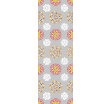 Geometric Medallions living room wallpaper - TenStickers